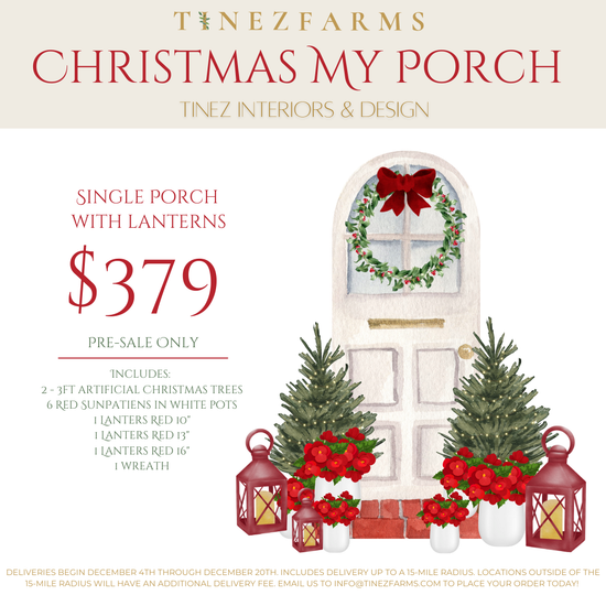 Christmas My Porch: Tinez Farms x Tinez Design - Single Porch With Lanterns