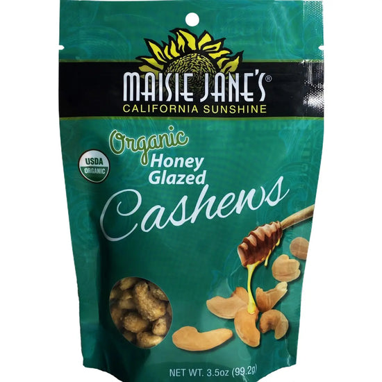 Honey Glazed Cashews Made w/ Organic Cashews 3.5 oz